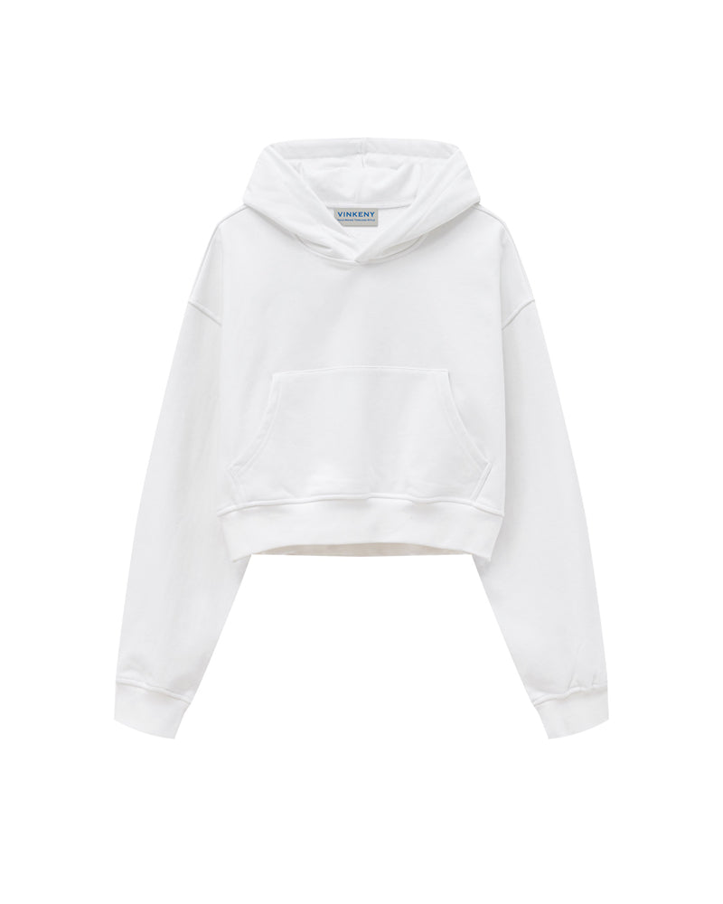 445g Cropped hooded sweatshirt