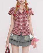 パーソナリティチェック半袖シャツ