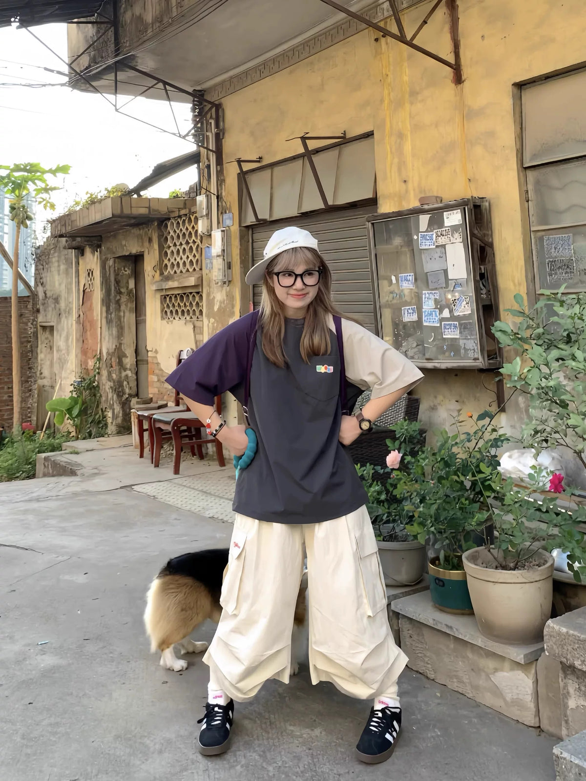 コントラストカラーの速乾性半袖