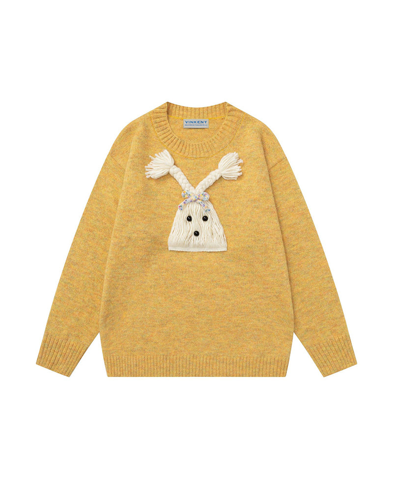 シンプルなプルオーバーセーター