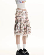 레이스 패널 캐주얼 반바지