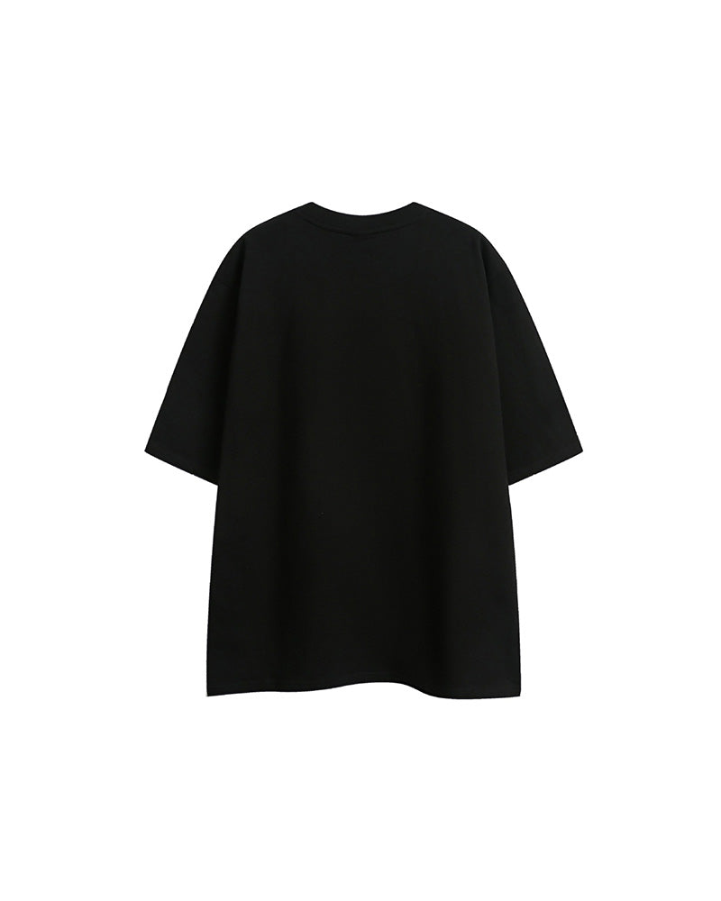 Retro pattern all-match short-sleeve