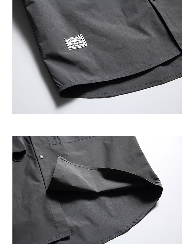 カラーブロックカジュアル半袖シャツ