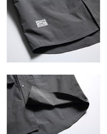 カラーブロックカジュアル半袖シャツ