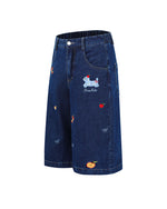 シンプルパピーデニムショーツ