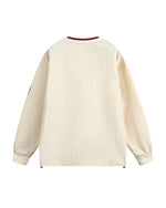 レトロプリントのスポーツスウェットシャツ