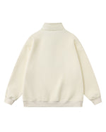 버튼 스탠드 칼라 스웨트셔츠