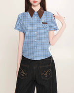 ヴィンテージチェック半袖シャツ