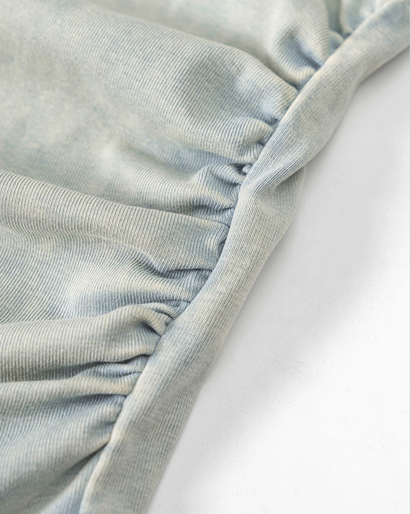235g Cool-touch distressed crinkle tank top