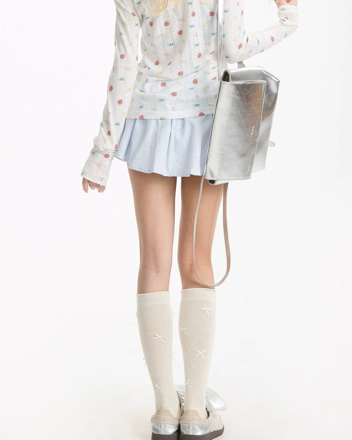 레트로 플레드 스커트