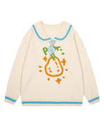 재미있는 패턴 풀오버 스웨터