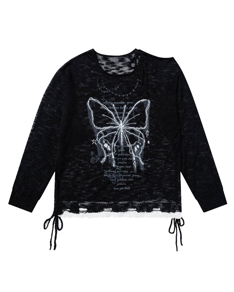 バタフライカジュアル長袖