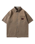 デザイナーワークウェア半袖シャツ