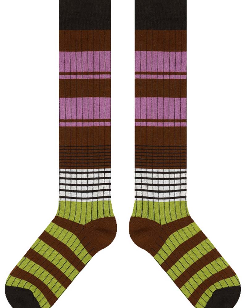 Striped knee-high socks