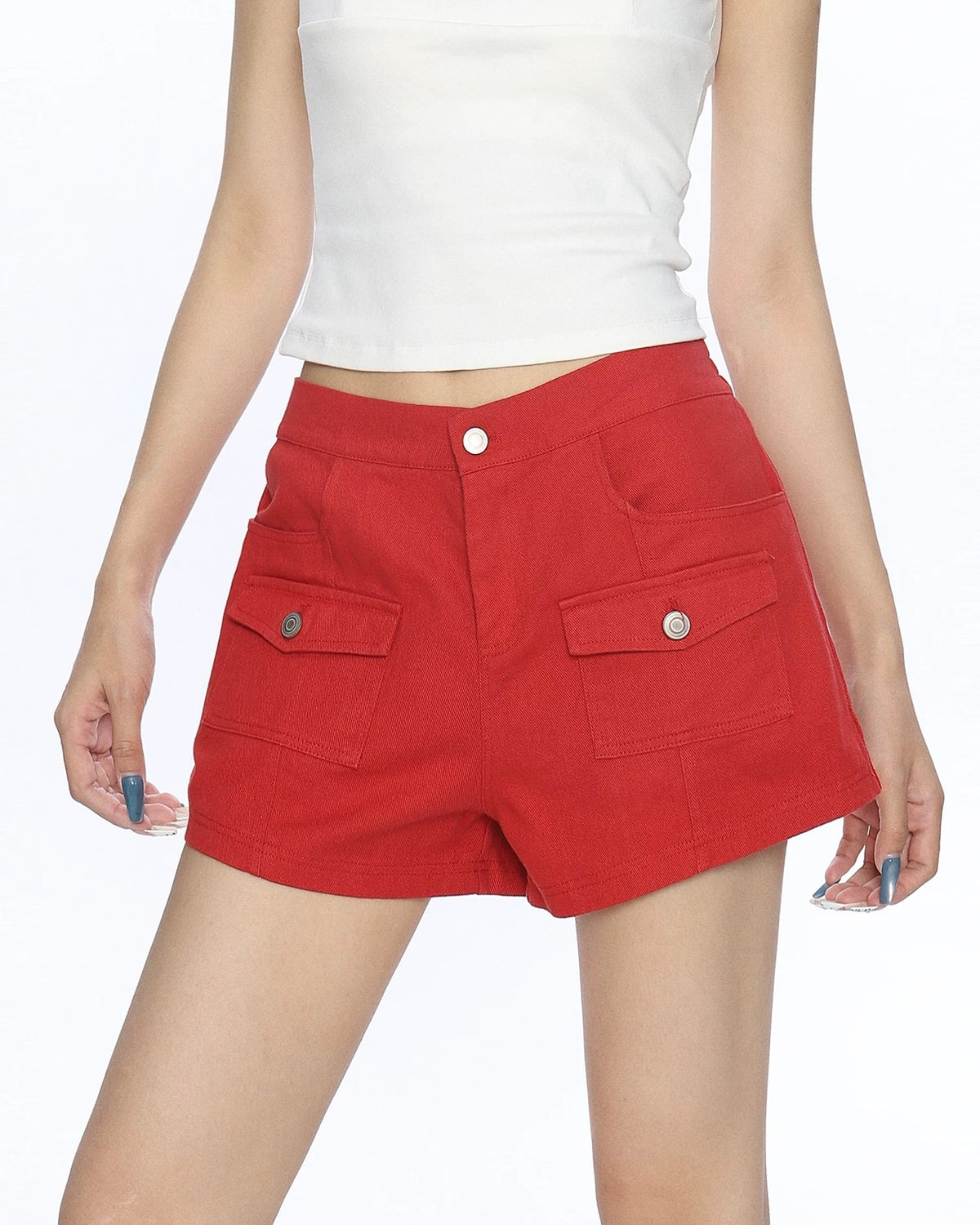 レトロなシンプルカジュアルショートパンツ