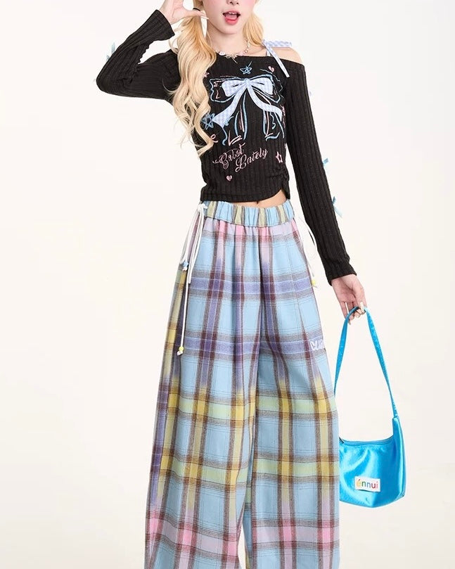 リボンカジュアル長袖