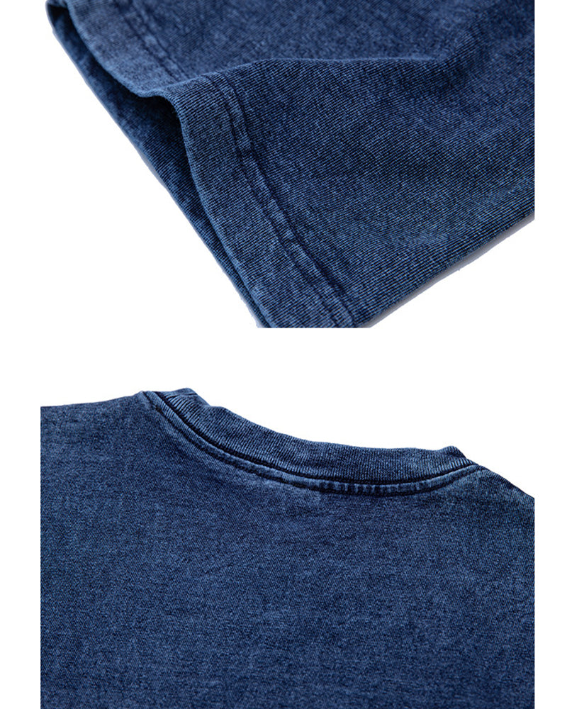 Cotton patchwork short sleeves