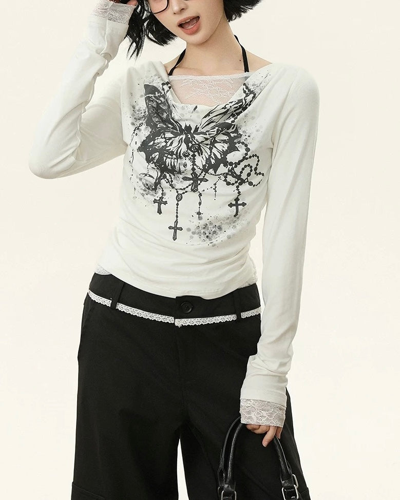 Retro Hot Girl Long Sleeve
