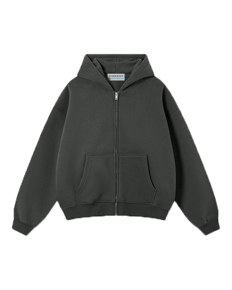 345g Hooded zip-up sweatshirt