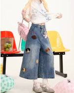 レトロシンプルデニムショートパンツ