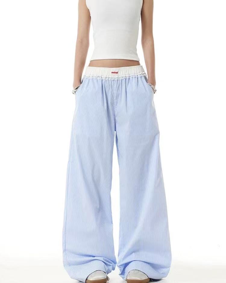 스트라이프 캐주얼 바지