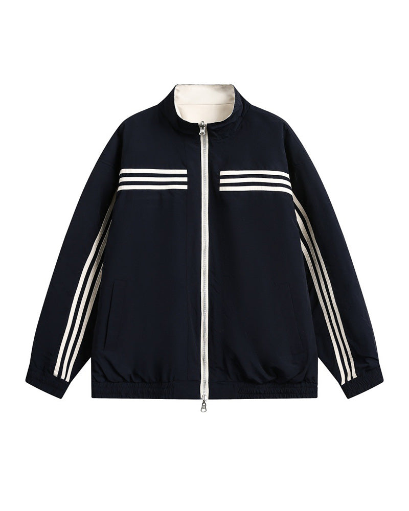 リバーシブルスタンドカラージャケット