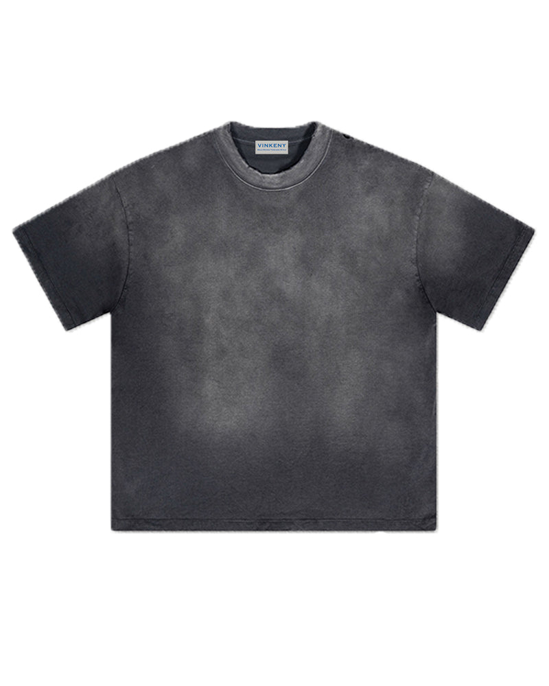 250g Distressed pure cotton T-shirt