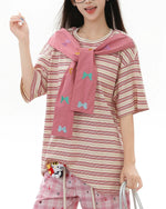 스트라이프 심플 반팔