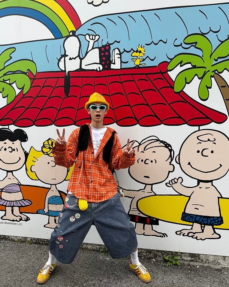 ヴィンテージバギーデニムショートパンツ
