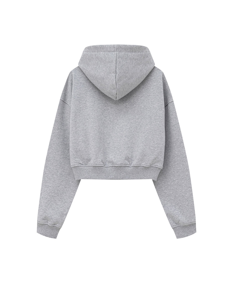 445g Cropped hooded sweatshirt
