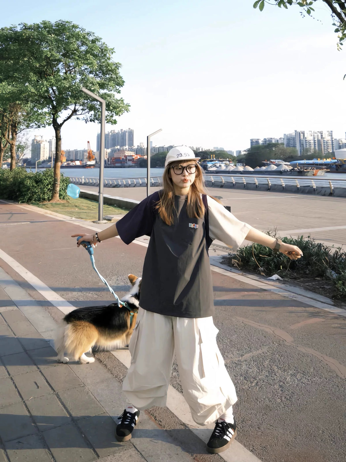 コントラストカラーの速乾性半袖