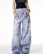 귀엽고 심플한 데님 팬츠