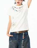 レトロなシンプルな半袖