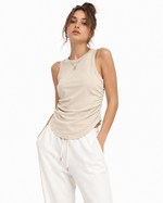 235g Cool-touch distressed crinkle tank top