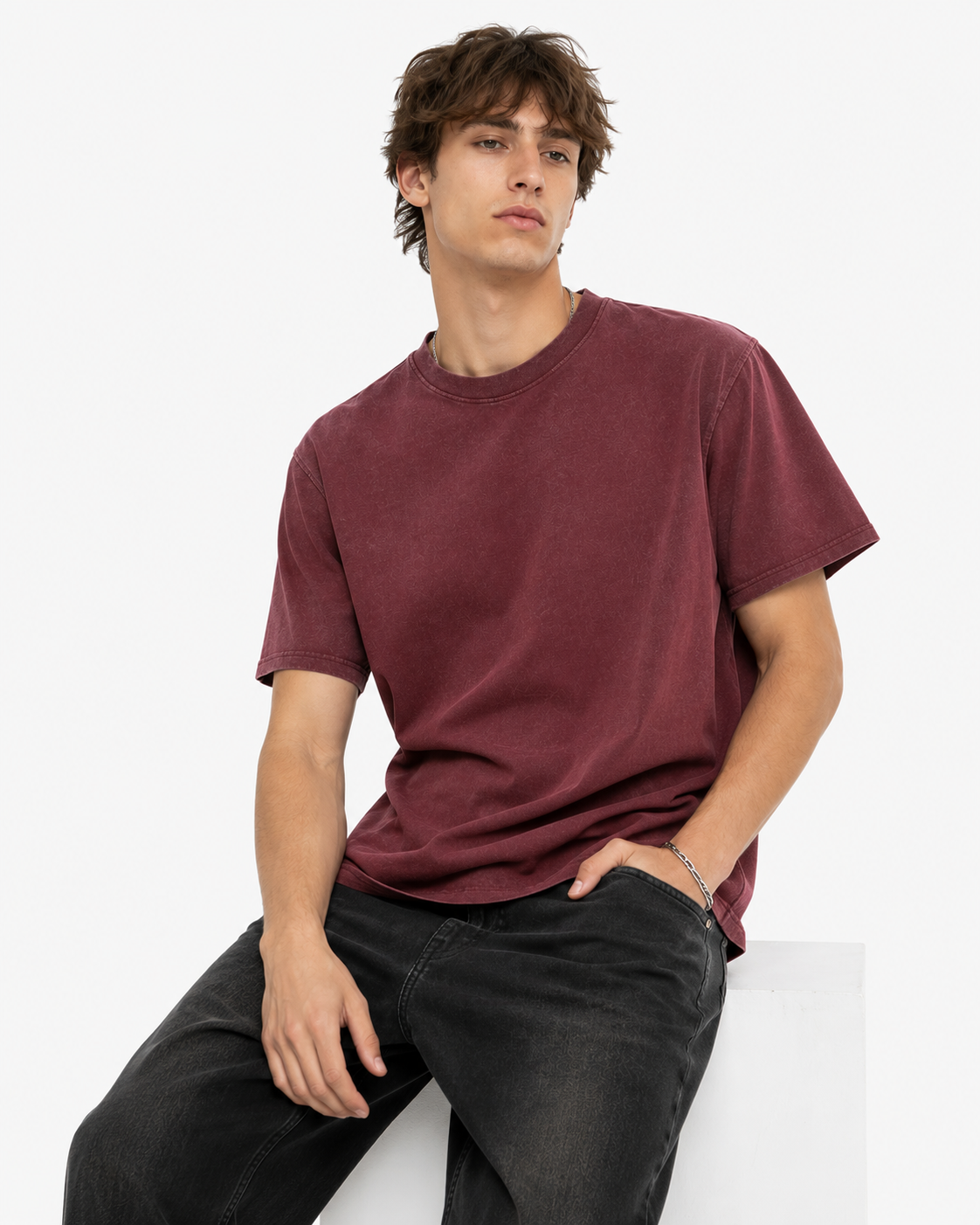 260g Vintage-wash short-sleeve tee