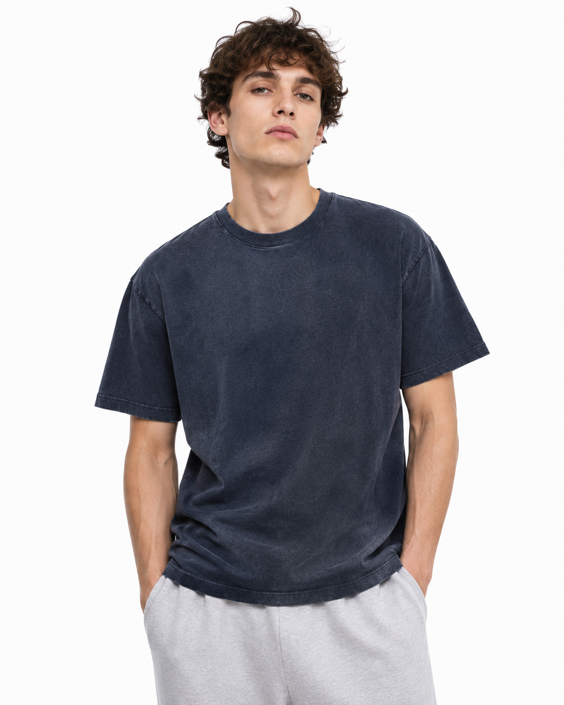 250g Distressed pure cotton T-shirt