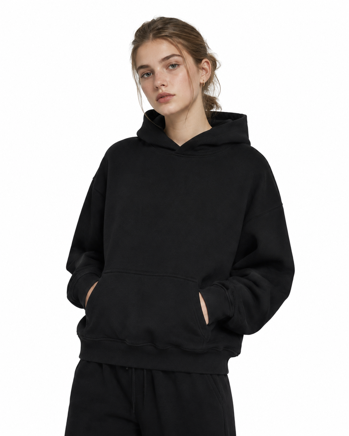 320g Vintage-style hooded sweatshirt