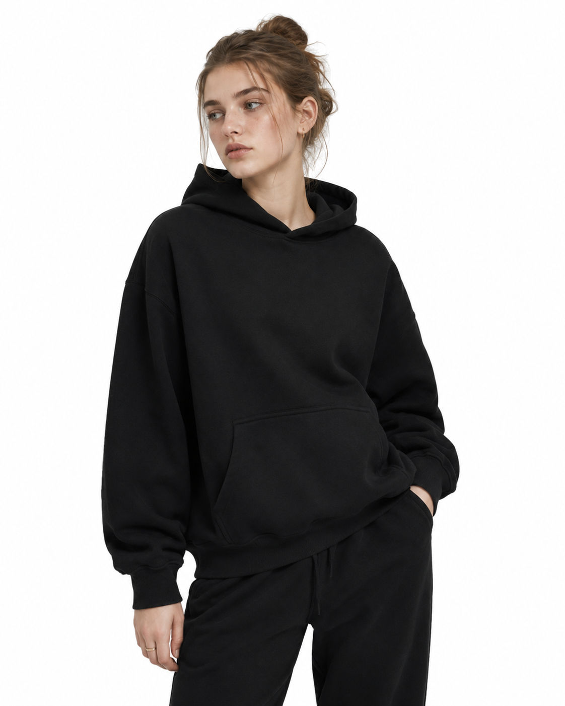 320g Vintage-style hooded sweatshirt