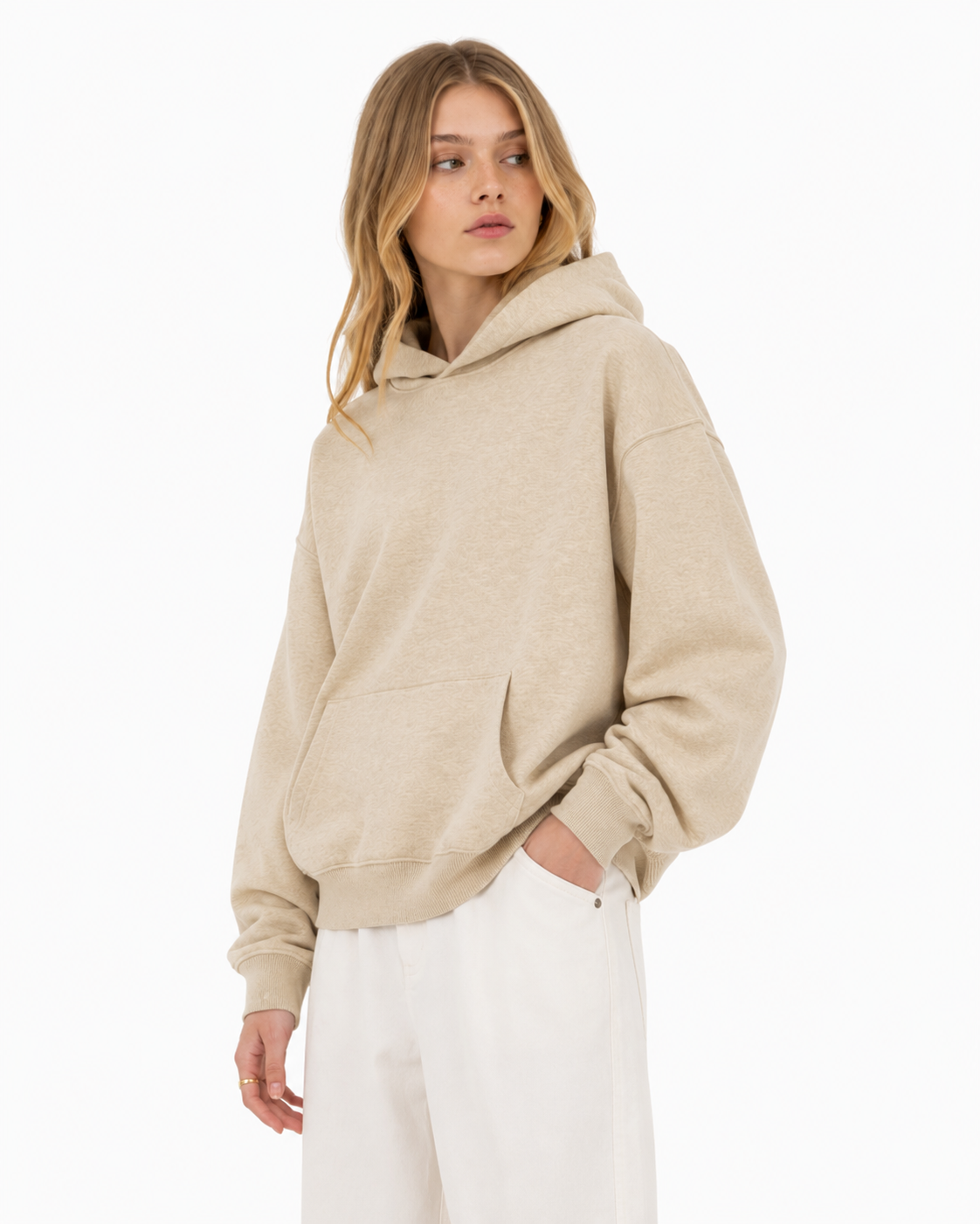 320g Vintage-style hooded sweatshirt