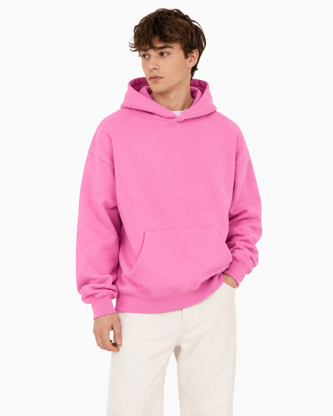 345g Fleece-lined hooded sweatshirt