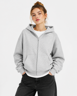 345g Hooded zip-up sweatshirt