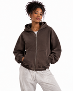 345g Hooded zip-up sweatshirt