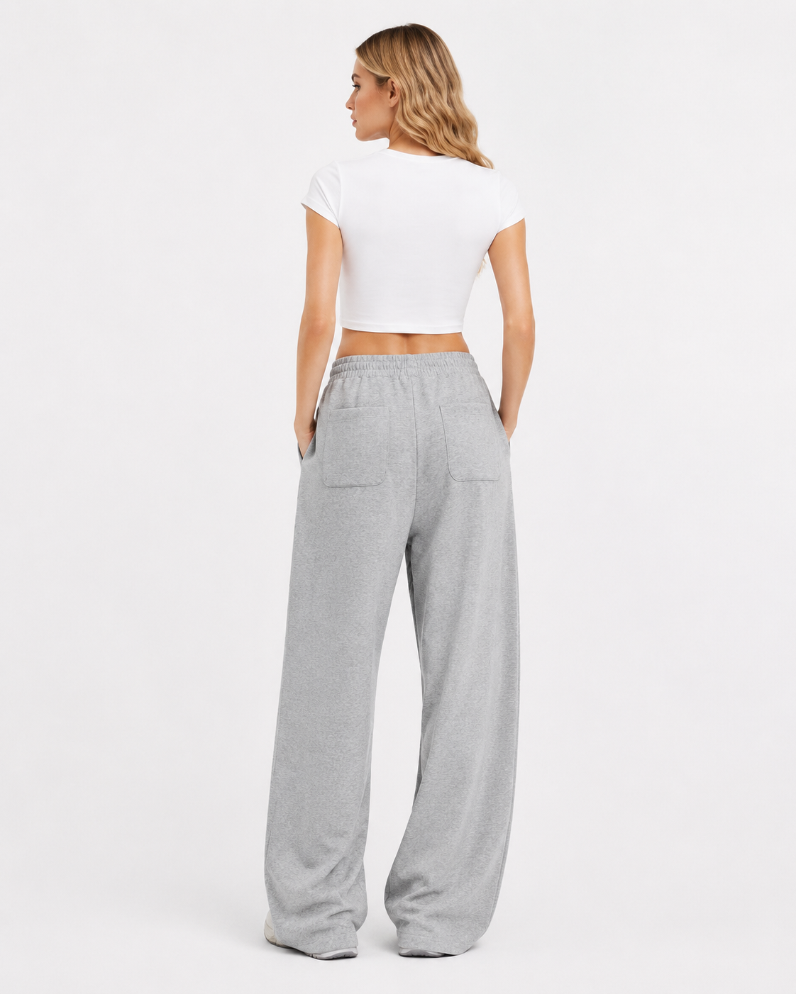 320g Wide-leg straight-cut trousers