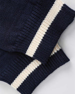 Paneled crew neck sweater
