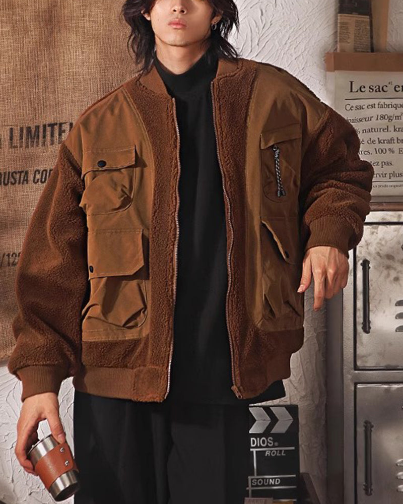 ラムウールの厚手コットンコート