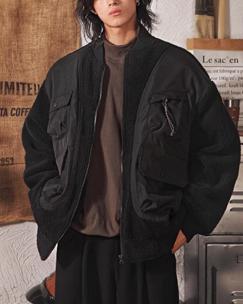 ラムウールの厚手コットンコート