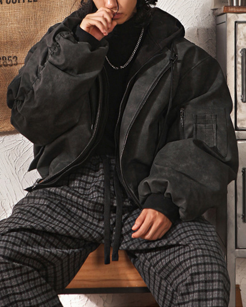 Fake two-piece cotton jacket