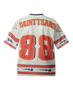 コントラストカラーのステッチ半袖