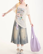 귀여운 레터 반팔