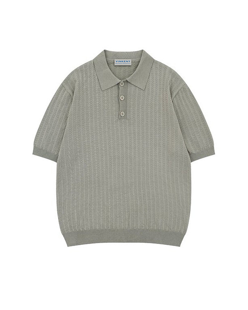 シンプルな高級ニット半袖